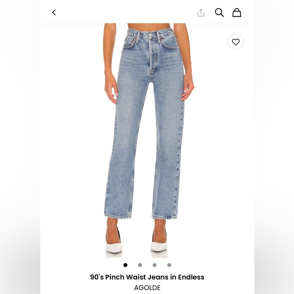 A golde 90’s pinch waist high rise jeans- size 27
